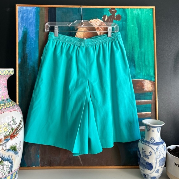 90s TanJay Teal High Rise Shorts Relaxed Fit 10P - Picture 11 of 15